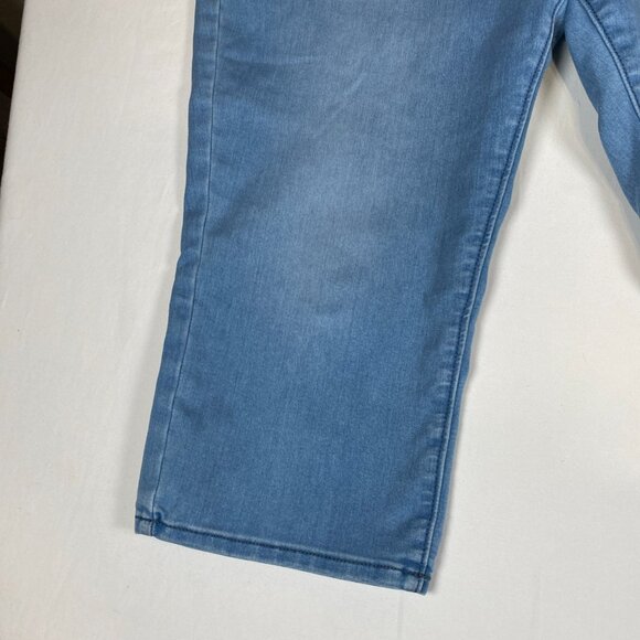 Lee Riders Indigo Capri Mid Rise Boot Cut Women's Jeans 14 Blue Cotton Blend - Picture 3 of 7